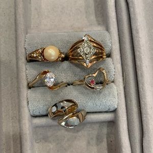 Rings, costume jewelry